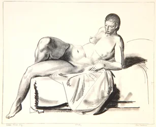 Nøgenstudie, Klassiker på en sofa, 1923-24